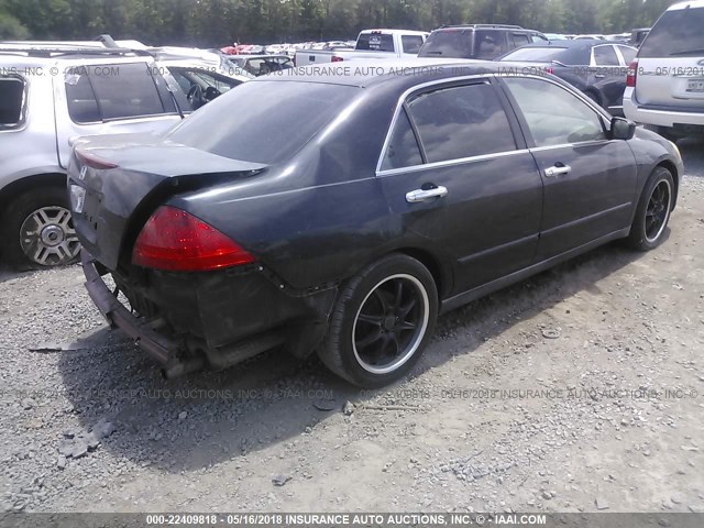 3HGCM56466G708798 - 2006 HONDA ACCORD LX BLACK photo 4