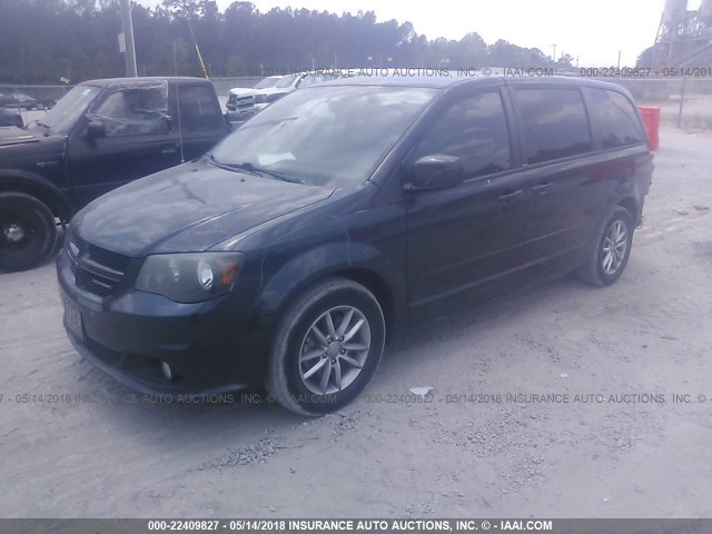 2C4RDGEG7ER184974 - 2014 DODGE GRAND CARAVAN R/T BLACK photo 2