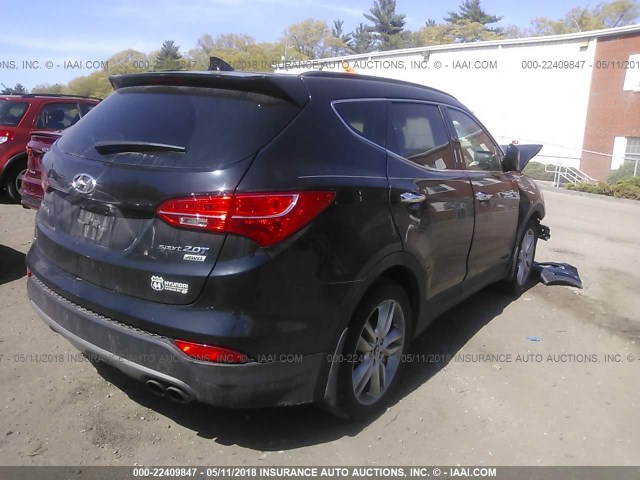 5XYZUDLA4DG007749 - 2013 HYUNDAI SANTA FE SPORT  BLACK photo 4