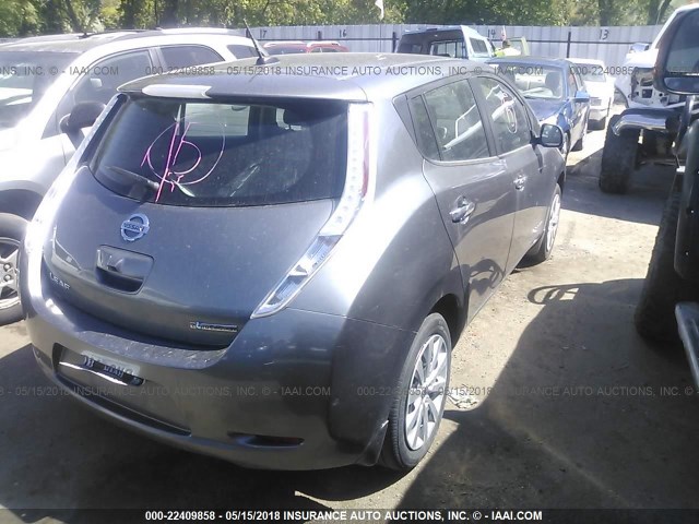 1N4AZ0CP4FC304531 - 2015 NISSAN LEAF S/SV/SL GRAY photo 4