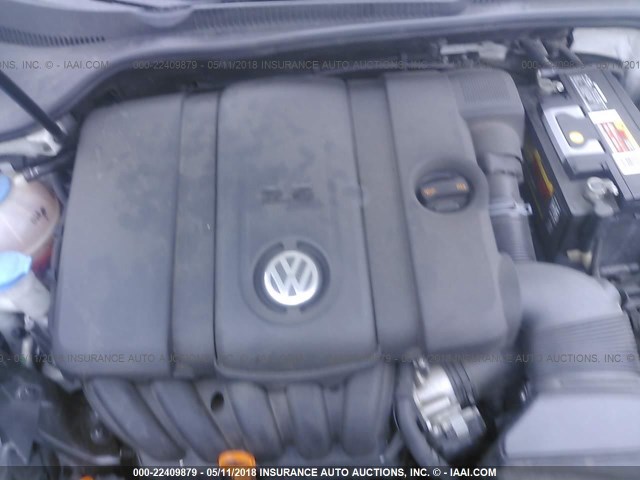 WVWDA7AJ3CW126126 - 2012 VOLKSWAGEN GOLF WHITE photo 10