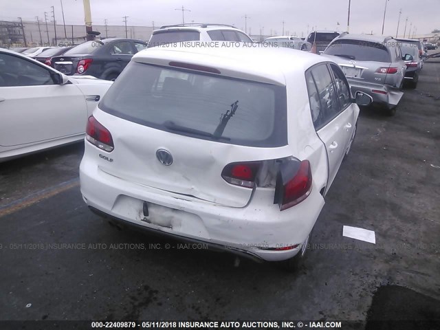 WVWDA7AJ3CW126126 - 2012 VOLKSWAGEN GOLF WHITE photo 4