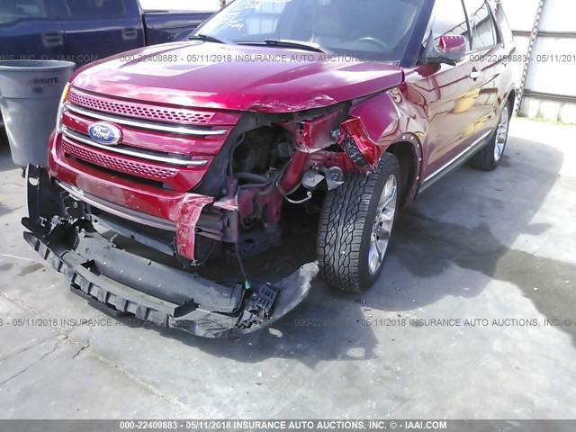 1FMHK7F84BGA46391 - 2011 FORD EXPLORER LIMITED 栗色 照片 6