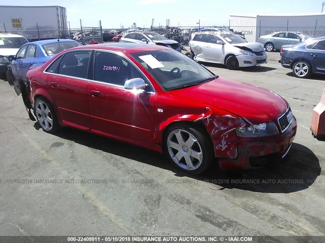 WAUPL68E64A042484 - 2004 AUDI S4 RED photo 1
