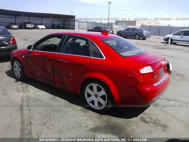 WAUPL68E64A042484 - 2004 AUDI S4 RED photo 3