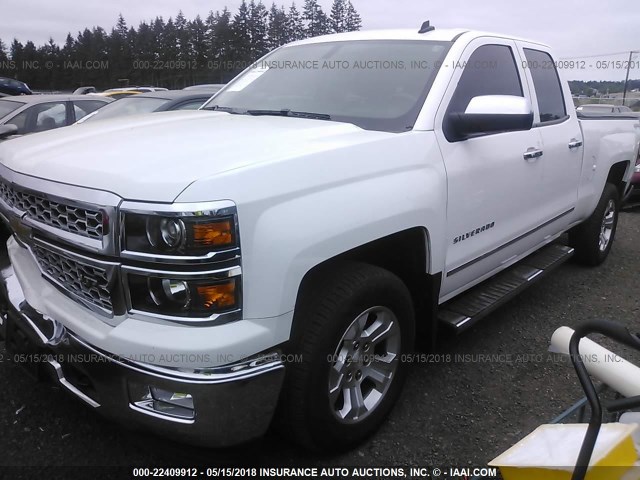 1GCVKSEC4EZ369218 - 2014 CHEVROLET SILVERADO K1500 LTZ WHITE photo 2