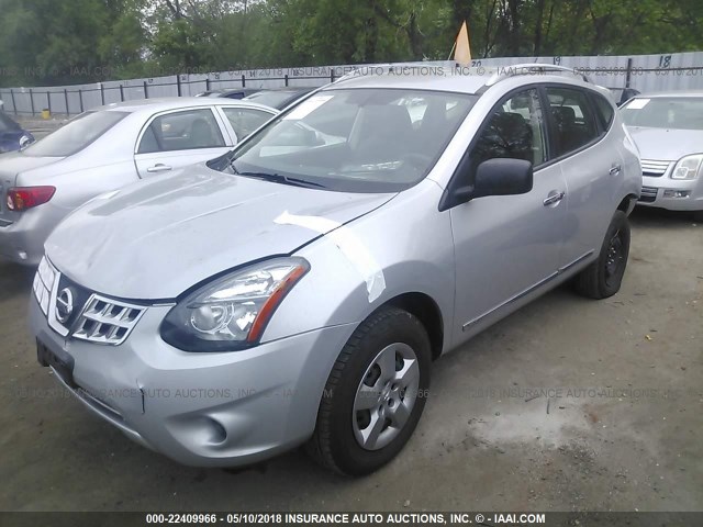 JN8AS5MVXFW764191 - 2015 NISSAN ROGUE SELECT S SILVER photo 2