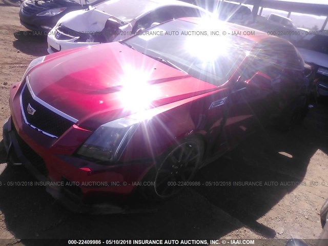 1G6DN57P890166690 - 2009 CADILLAC CTS-V RED photo 2