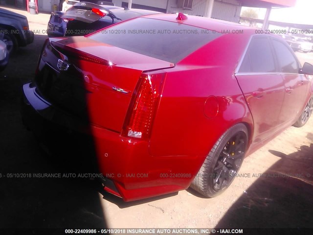 1G6DN57P890166690 - 2009 CADILLAC CTS-V RED photo 4