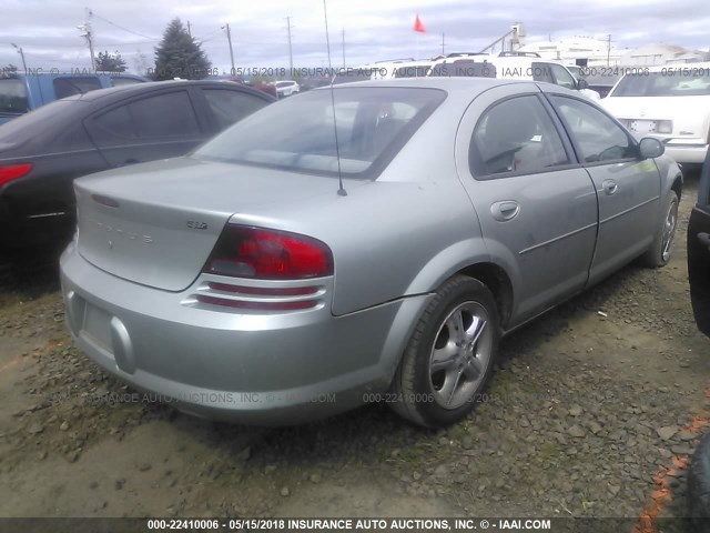 1B3AL46R44N320795 - 2004 DODGE STRATUS SXT SILVER photo 4