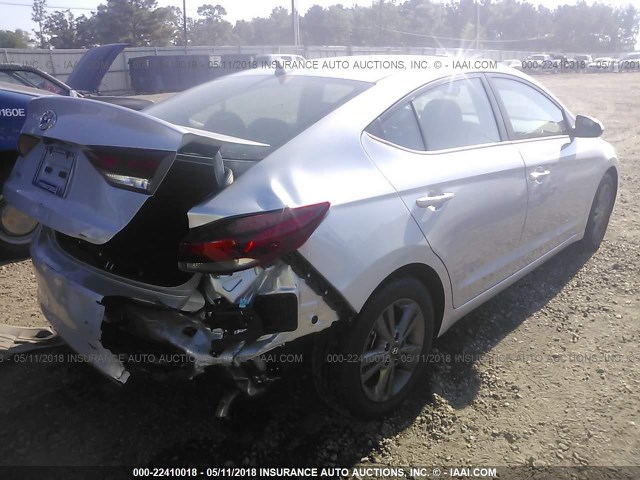 5NPD84LF1JH247128 - 2018 HYUNDAI ELANTRA SEL/VALUE/LIMITED SILVER photo 4