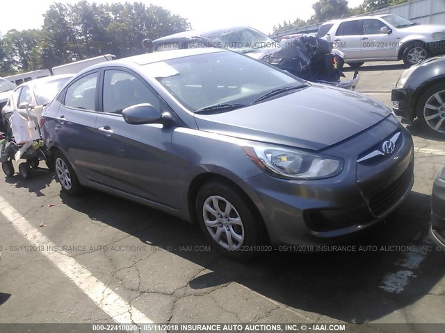 KMHCT4AE9EU722262 - 2014 HYUNDAI ACCENT GLS/GS GRAY photo 1