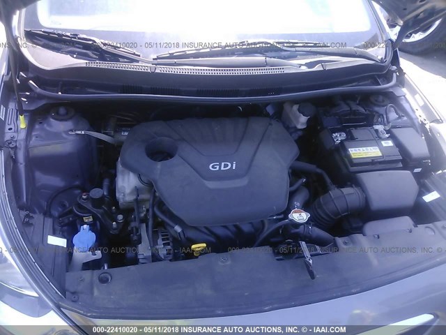 KMHCT4AE9EU722262 - 2014 HYUNDAI ACCENT GLS/GS GRAY photo 10