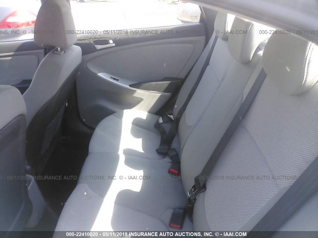 KMHCT4AE9EU722262 - 2014 HYUNDAI ACCENT GLS/GS GRAY photo 8