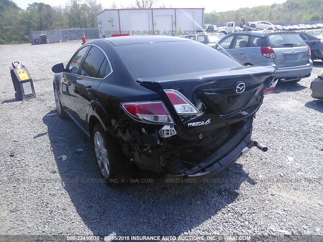 1YVHZ8EH1D5M08368 - 2013 MAZDA 6 TOURING PLUS BLACK photo 3