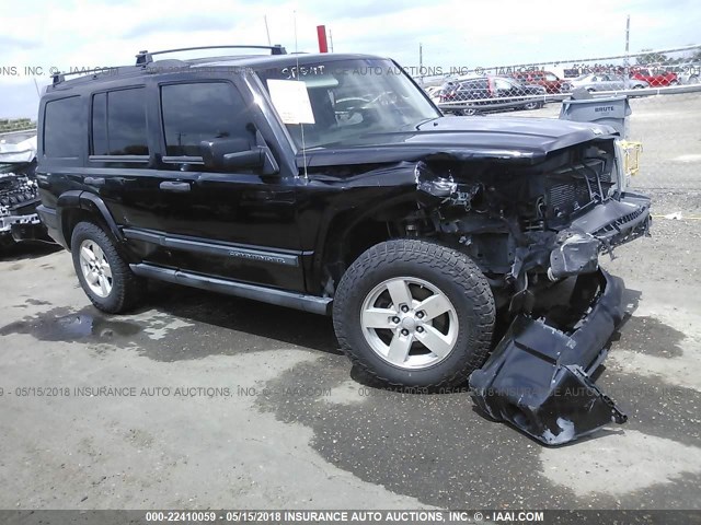 1J8HG48KX6C205904 - 2006 JEEP COMMANDER BLACK photo 1
