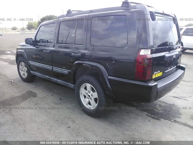 1J8HG48KX6C205904 - 2006 JEEP COMMANDER BLACK photo 3