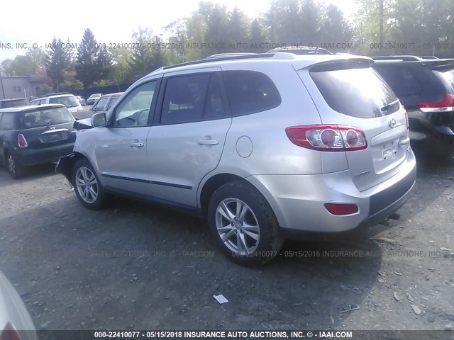 5XYZHDAG6BG062664 - 2011 HYUNDAI SANTA FE SE SILVER photo 3