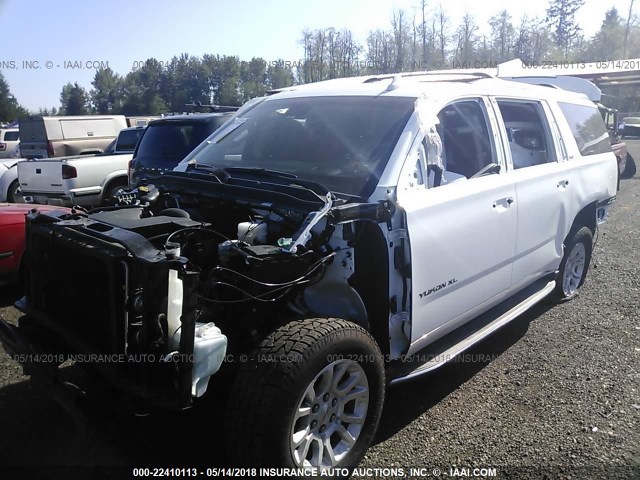 1GKS2GKC8GR475456 - 2016 GMC YUKON XL K1500 SLT WHITE photo 2