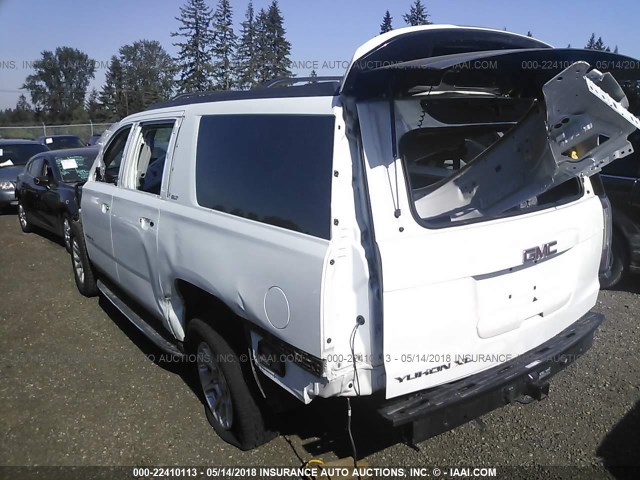 1GKS2GKC8GR475456 - 2016 GMC YUKON XL K1500 SLT WHITE photo 3