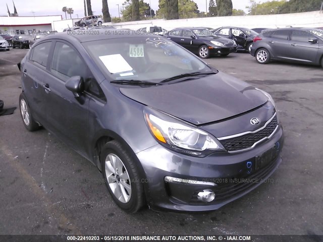 KNADN4A32G6600526 - 2016 KIA RIO EX/SX GRAY photo 1