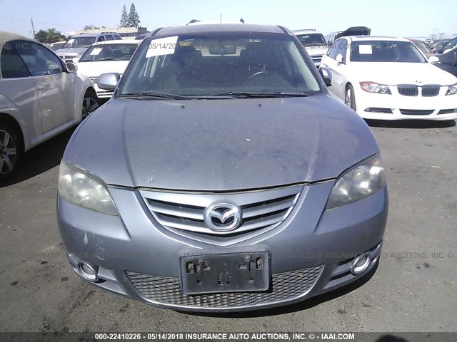 JM1BK123151265382 - 2005 MAZDA 3 S GRAY photo 6