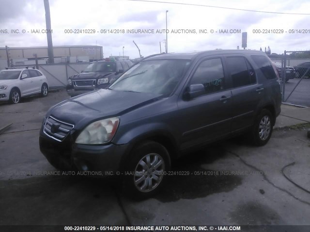 SHSRD78956U431735 - 2006 HONDA CR-V SE/EX BLUE photo 2