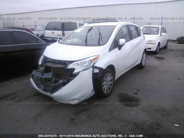 3N1CE2CP0FL402425 - 2015 NISSAN VERSA NOTE S/S PLUS/SV/SL/SR WHITE photo 2