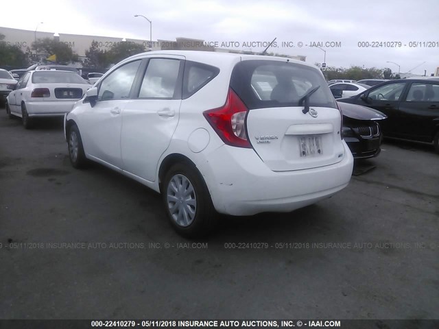 3N1CE2CP0FL402425 - 2015 NISSAN VERSA NOTE S/S PLUS/SV/SL/SR WHITE photo 3