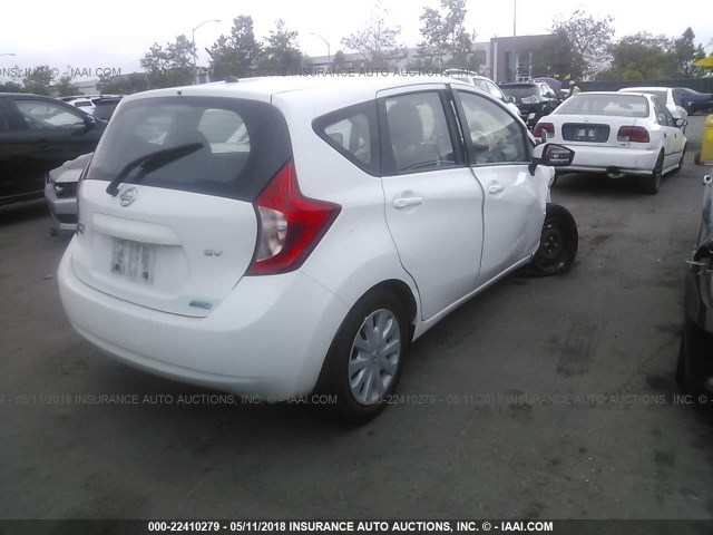 3N1CE2CP0FL402425 - 2015 NISSAN VERSA NOTE S/S PLUS/SV/SL/SR WHITE photo 4