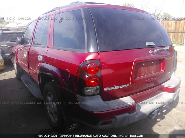 1GNDT13SX32217275 - 2003 CHEVROLET TRAILBLAZER  RED photo 3