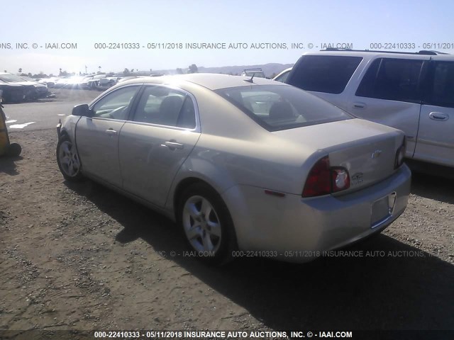 1G1ZB5EB9AF318277 - 2010 CHEVROLET MALIBU LS 金色 照片 3