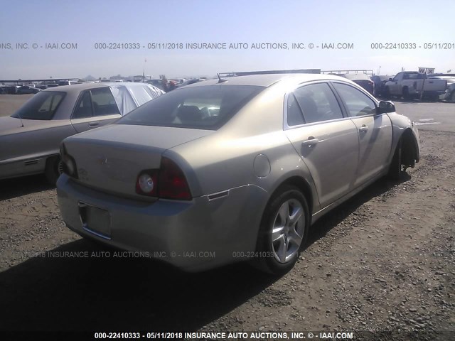 1G1ZB5EB9AF318277 - 2010 CHEVROLET MALIBU LS 金色 照片 4