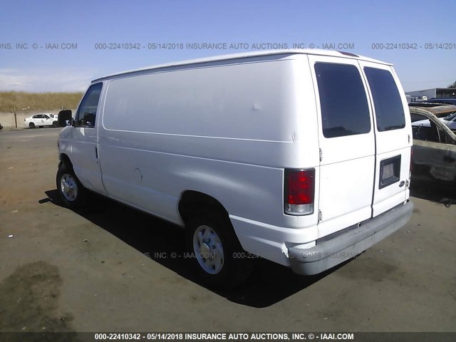 1FTNE24L91HA12934 - 2001 FORD ECONOLINE E250 VAN WHITE photo 3