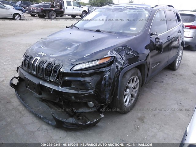 1C4PJLCB1FW782065 - 2015 JEEP CHEROKEE LATITUDE BLACK photo 2