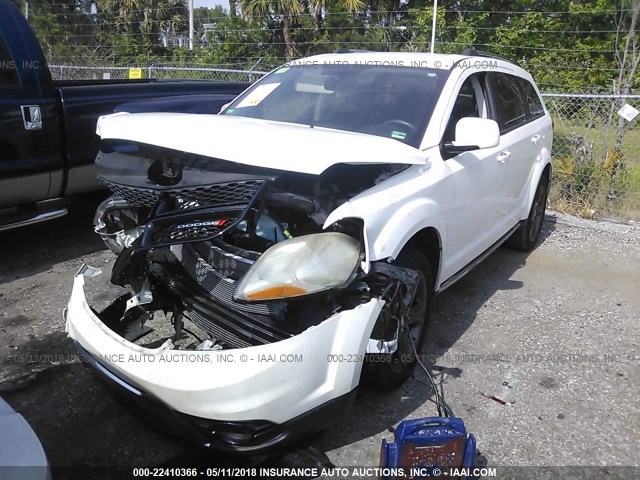 3C4PDCGBXGT112376 - 2016 DODGE JOURNEY CROSSROAD WHITE photo 2