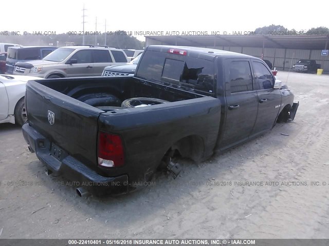 1D7RB1CT6AS237827 - 2010 DODGE RAM 1500 BLACK photo 4