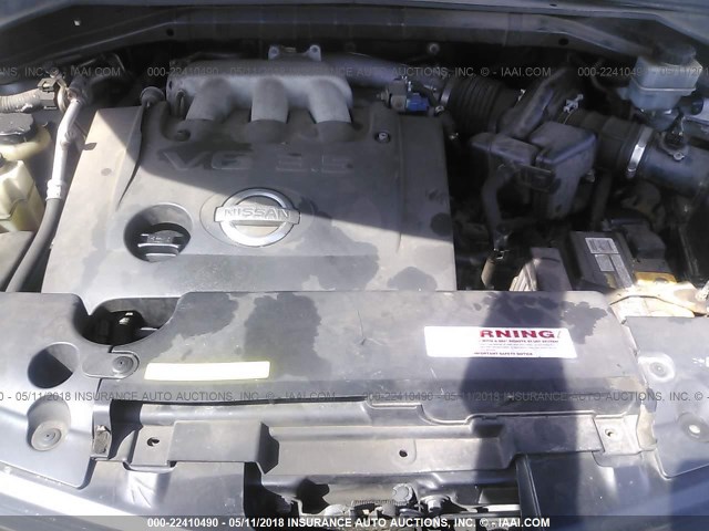 JN8AZ08WX3W212686 - 2003 NISSAN MURANO SL/SE SILVER photo 10