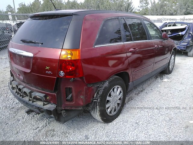 2A8GM68X87R260775 - 2007 CHRYSLER PACIFICA TOURING RED photo 4