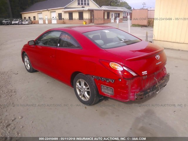 4T1CE30P24U837047 - 2004 TOYOTA CAMRY SOLARA SE/SLE წითელი ფოტო 3