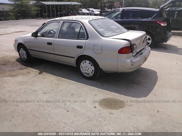 2T1BR12E7XC202721 - 1999 TOYOTA COROLLA VE/CE/LE SILVER photo 3