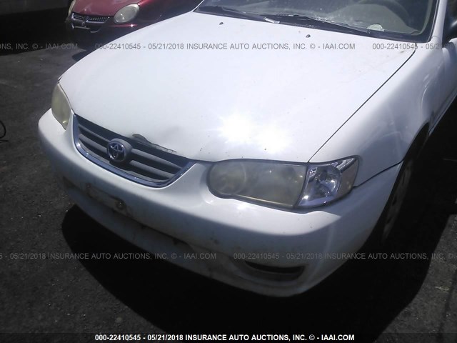 1NXBR12EX1Z447566 - 2001 TOYOTA COROLLA CE/LE/S WHITE photo 6