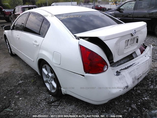 1N4BA41E36C864402 - 2006 NISSAN MAXIMA SE/SL WHITE photo 3