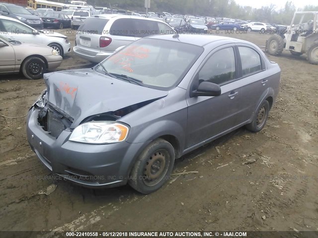 KL1TD5DEXBB187914 - 2011 CHEVROLET AVEO LS/LT 灰色 照片 2