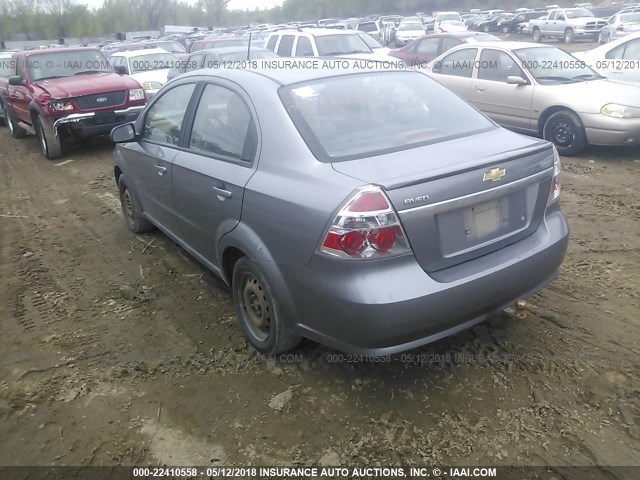 KL1TD5DEXBB187914 - 2011 CHEVROLET AVEO LS/LT 灰色 照片 3