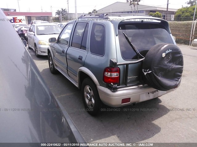 KNDJB7234Y5682751 - 2000 KIA SPORTAGE GREEN photo 3