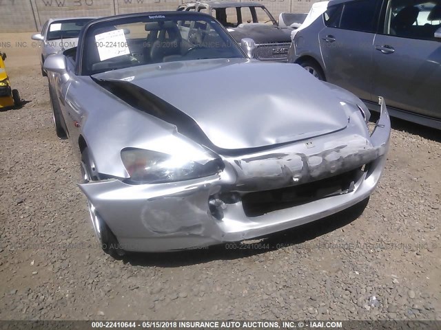 JHMAP21465S004058 - 2005 HONDA S2000 SILVER photo 6