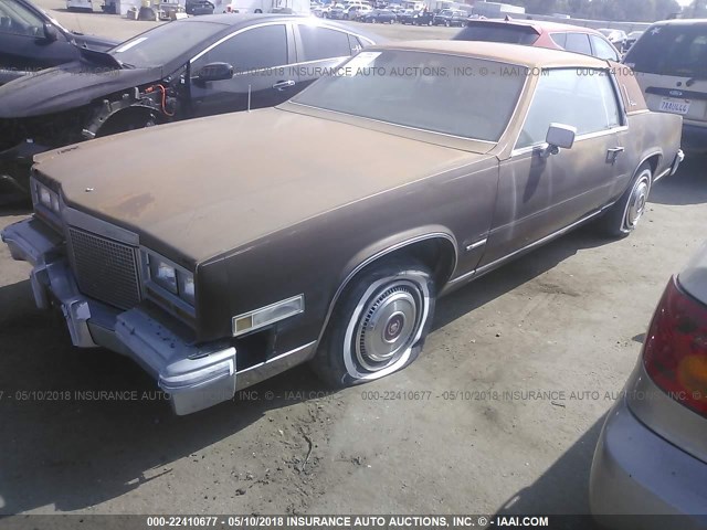 1G6AL5795BE621689 - 1981 CADILLAC ELDORADO BROWN photo 2