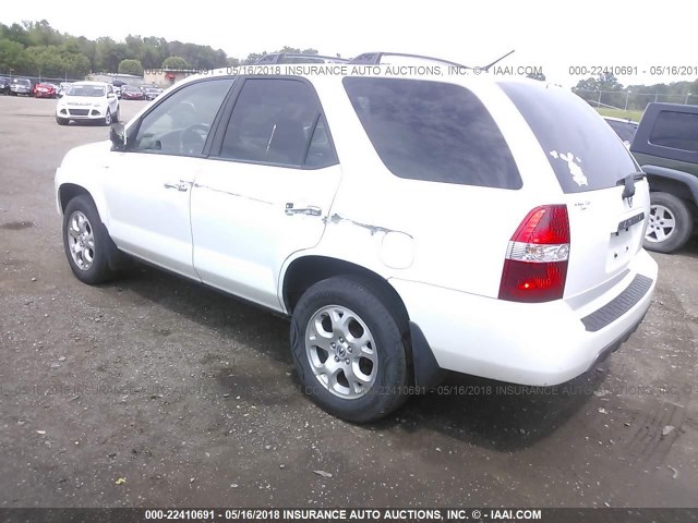 2HNYD186X2H506806 - 2002 ACURA MDX TOURING WHITE photo 3