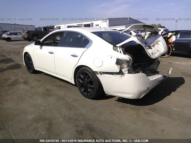 1N4AA5AP3BC805525 - 2011 NISSAN MAXIMA S/SV WHITE photo 3